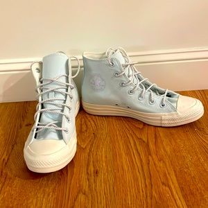 COPY - Converse baby blue high top sneakers